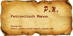 Petrovitsch Manon névjegykártya